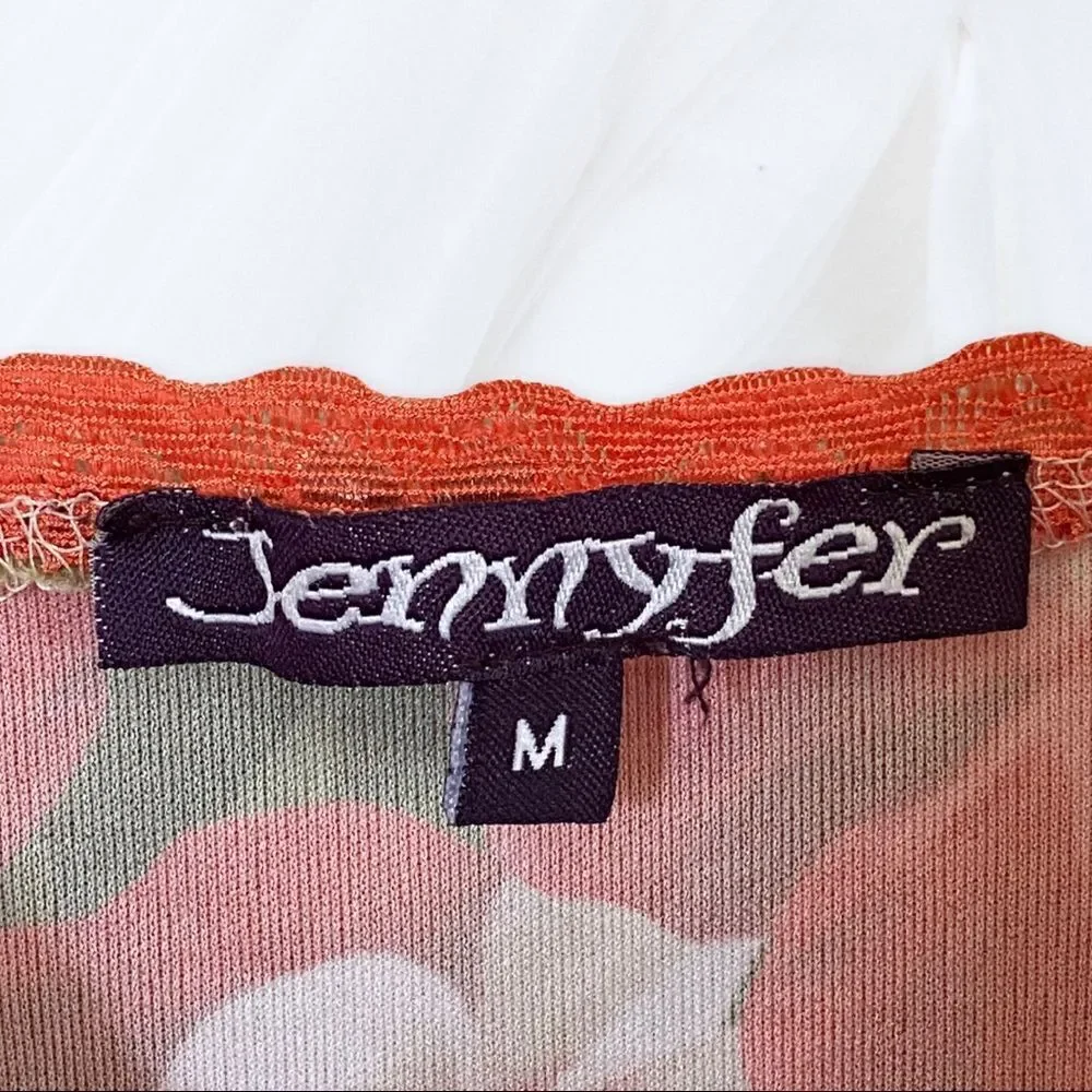 Jennyfer (M) Hibiscus Print Y2K Floral Slip - Picture 7 of 9
